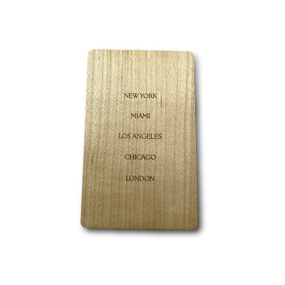 comprar Tarjeta RFID de madera impresa / grabada Tarjeta de visita RFID ISO/IEC 14443-A online manufacture