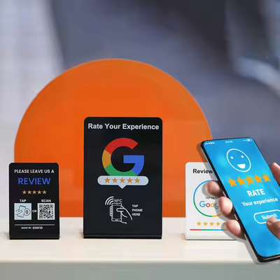 comprar Impresión offset Tarjetas de revisión NFC para Google Facebook Instagram Medio social online manufacture