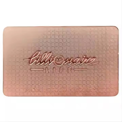 comprar Tarjetas de visita NFC de metal personalizado grabadas en oro rosa sin contacto a prueba de agua online manufacture