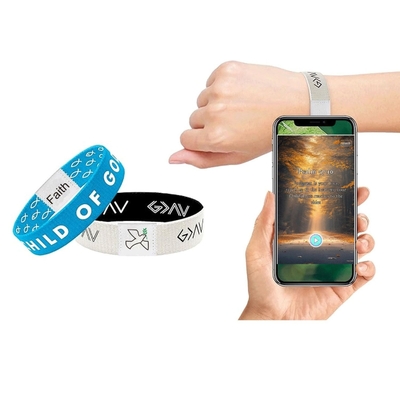 comprar Tejido estiramiento versículo bíblico diario pulseras con NFC RFID Tejido pulseras elásticas online manufacture