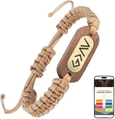 comprar Nueva llegada Diseño personalizado Brazalete de versículos bíblicos diarios con NFC Brazaletes de versículos bíblicos cristianos online manufacture