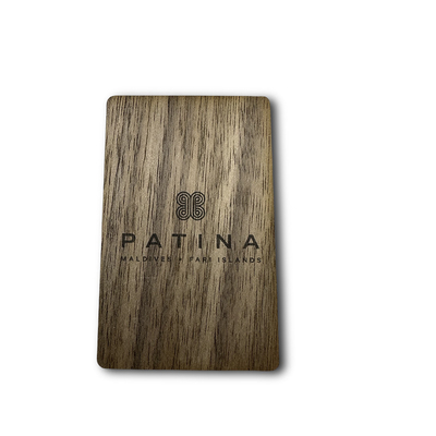 125khz 13.56mhz Cerradura de puertas de hoteles de madera Tarjetas de llave Forma rectangular