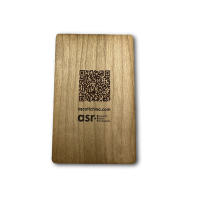 Logotipo personalizado Tarjeta NFC de madera con código QR para membresía empresarial