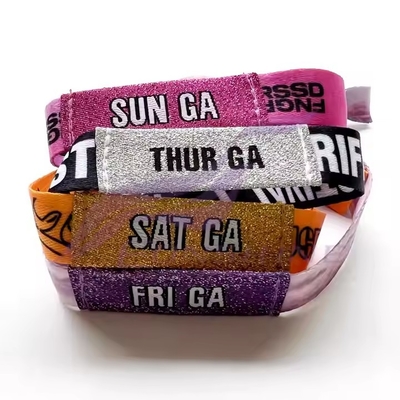 Pulsera de tela NFC elástica con chip RFID con logotipo personalizado
