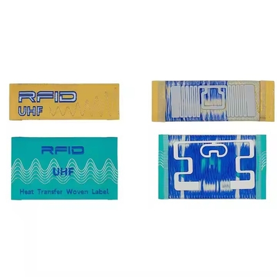 Etiquetas pasivas de ropa NFC Etiqueta tejida RFID para logística de inventario