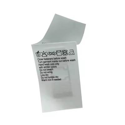 Etiqueta de ropa UHF RFID personalizada Etiqueta de cuidado de ropa textil Etiqueta de lavado Marca de etiqueta