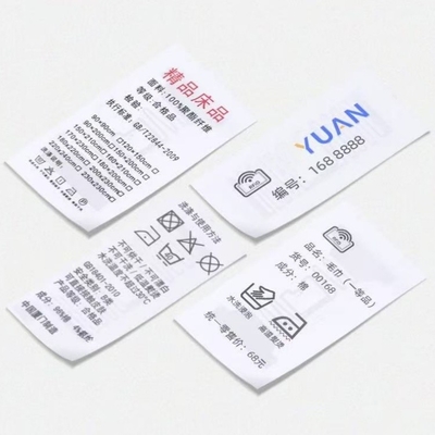 Etiqueta de cuidado de lavado RFID UHF U8/U9 Chip Tejido de nylon impermeable Etiqueta de lavado textil Etiqueta de cuidado RFID para la gestión de ropa de ropa